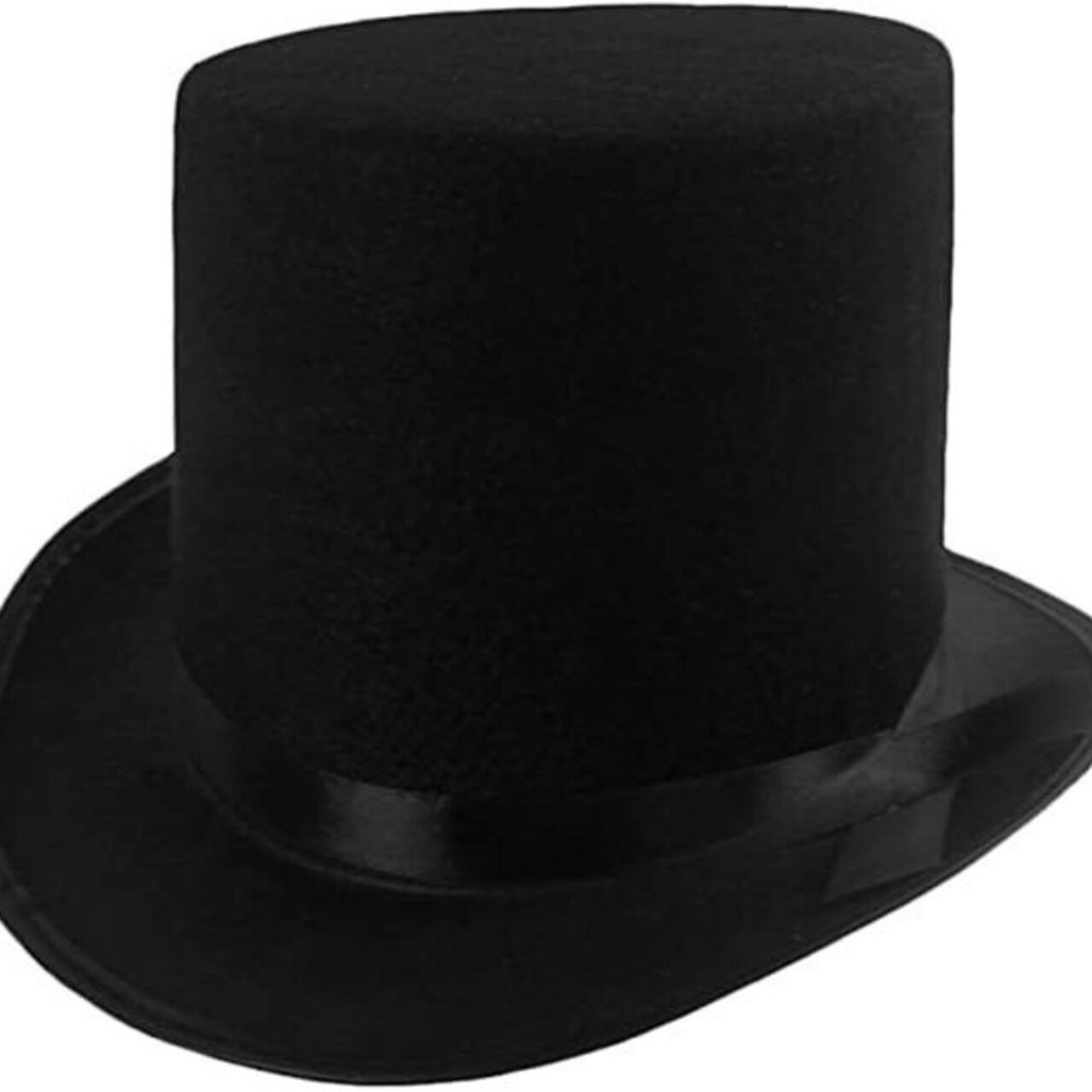 Black Felt Top Hat, Funny Party Magician Hat Lincoln Costume Hat, Butler Top Hat for Cosplay Halloween, Unisex Adult